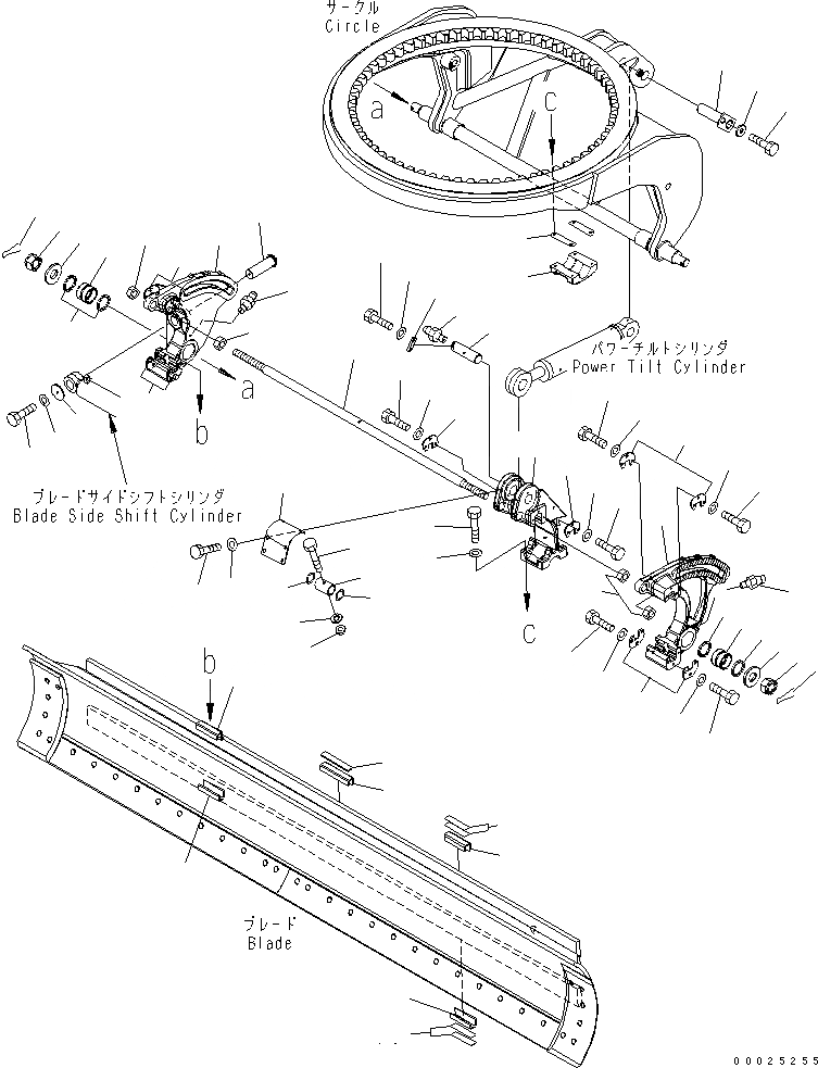 Схема запчастей Komatsu GD755-3 - КОЛЬЦЕВ. СУППОРТ ЭЛЕМЕНТЫ КРЕПЛЕНИЯ РАБОЧЕЕ ОБОРУДОВАНИЕ