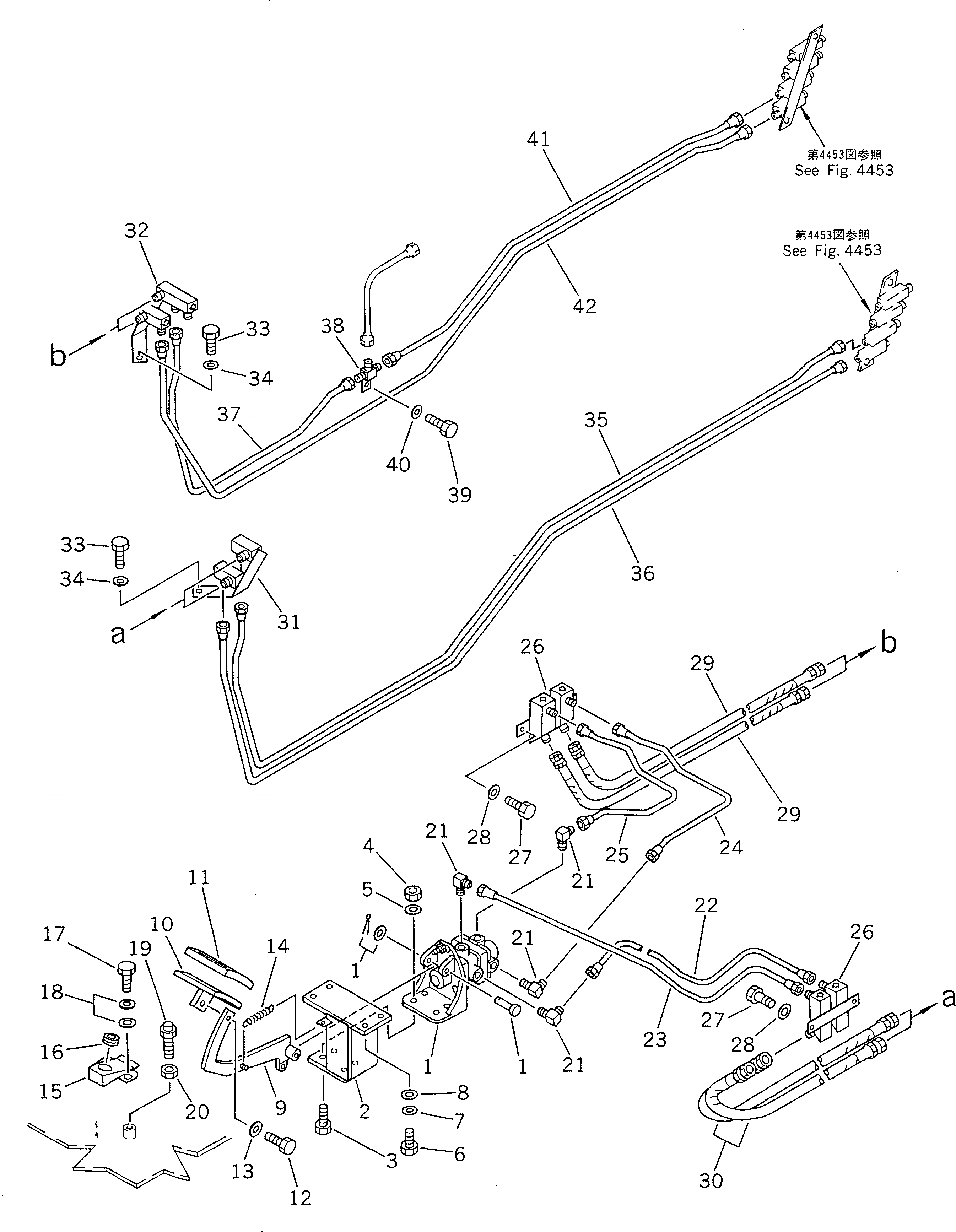 Схема запчастей Komatsu GD805A-1 - ВОЗДУХОВОД (/) СИСТЕМА УПРАВЛЕНИЯ