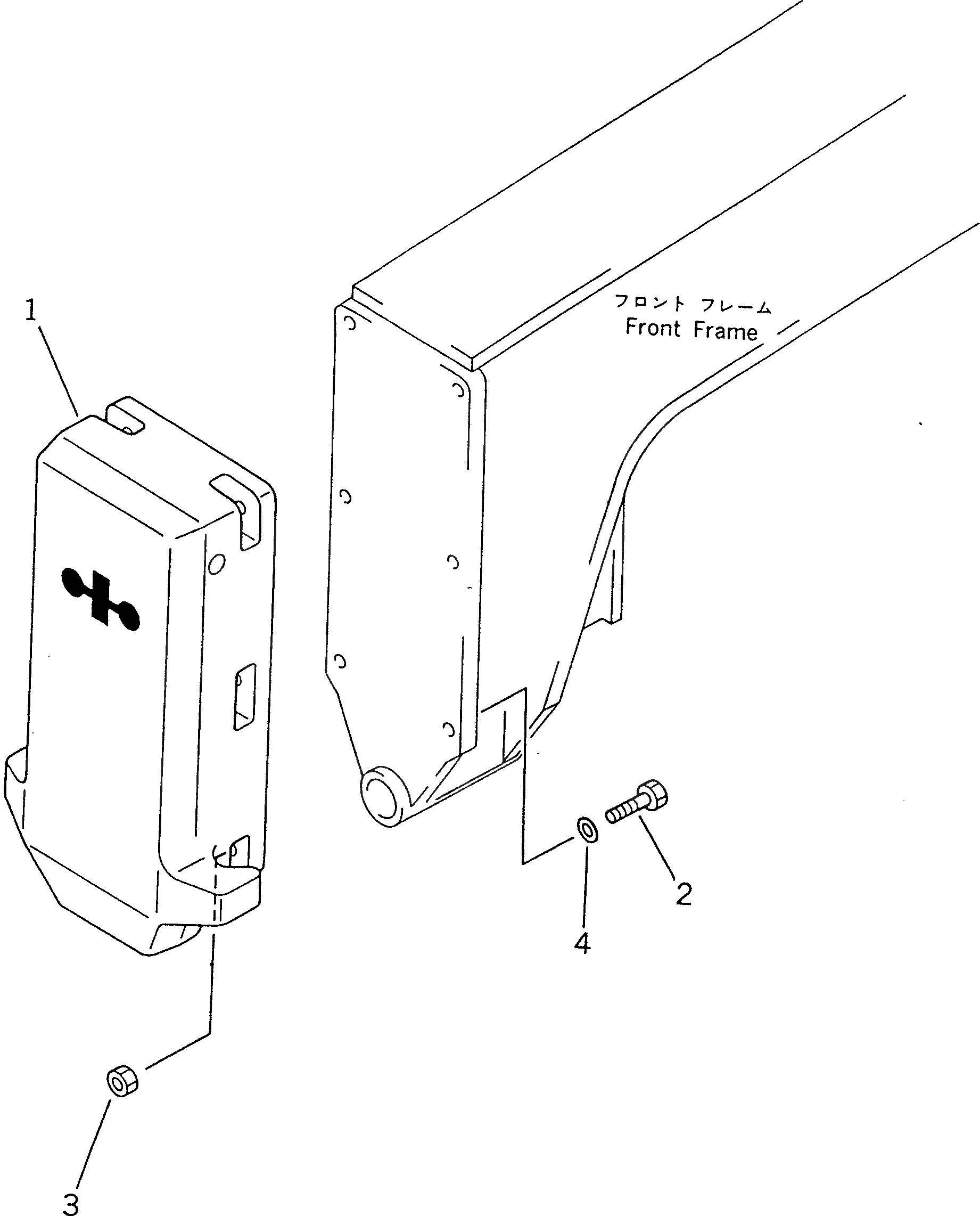Схема запчастей Komatsu GD805A-1 - ПРОТИВОВЕС РАМА И ЧАСТИ КОРПУСА