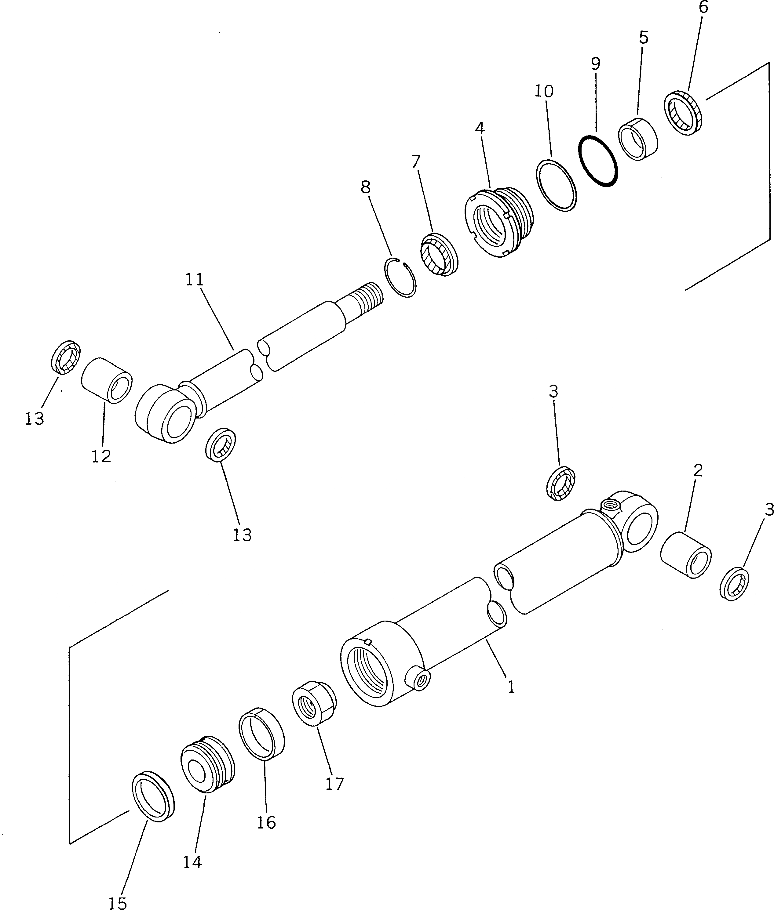 Схема запчастей Komatsu GD805A-1 - ЦИЛИНДР СДВИГ. ОТВАЛА ГИДРАВЛИКА