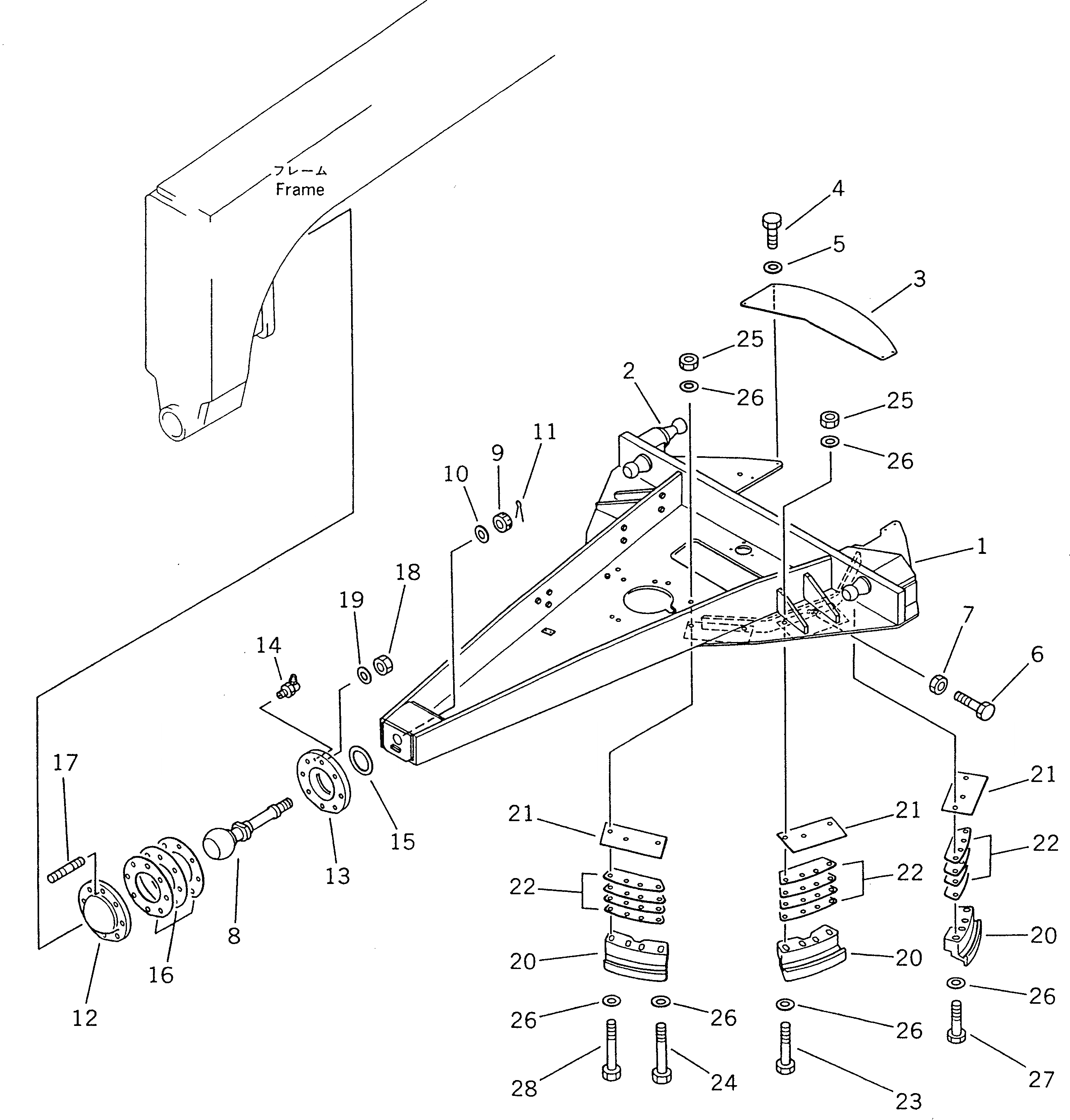 Схема запчастей Komatsu GD805A-1 - СЦЕПНОЕ УСТРОЙСТВО РАБОЧЕЕ ОБОРУДОВАНИЕ