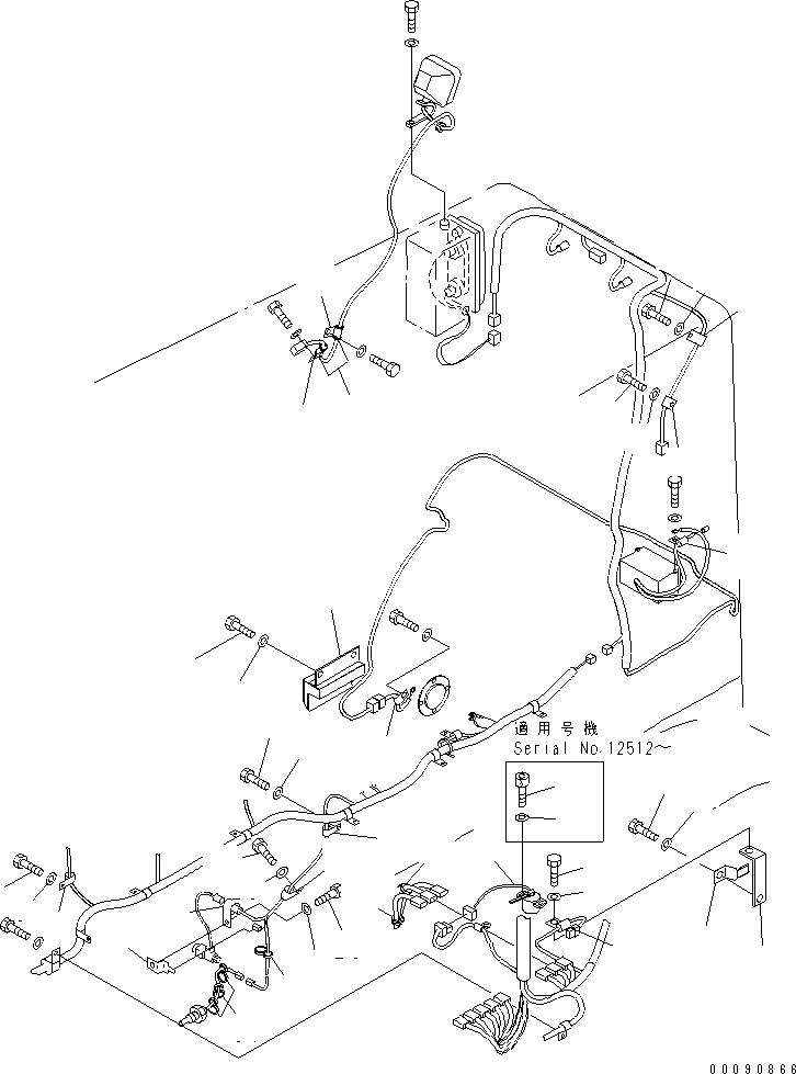 Схема запчастей Komatsu GD825A-2 - ЭЛЕКТРИКА (Э/ПРОВОДКА КРЕПЛЕНИЕ)(№-) КОМПОНЕНТЫ ДВИГАТЕЛЯ И ЭЛЕКТРИКА