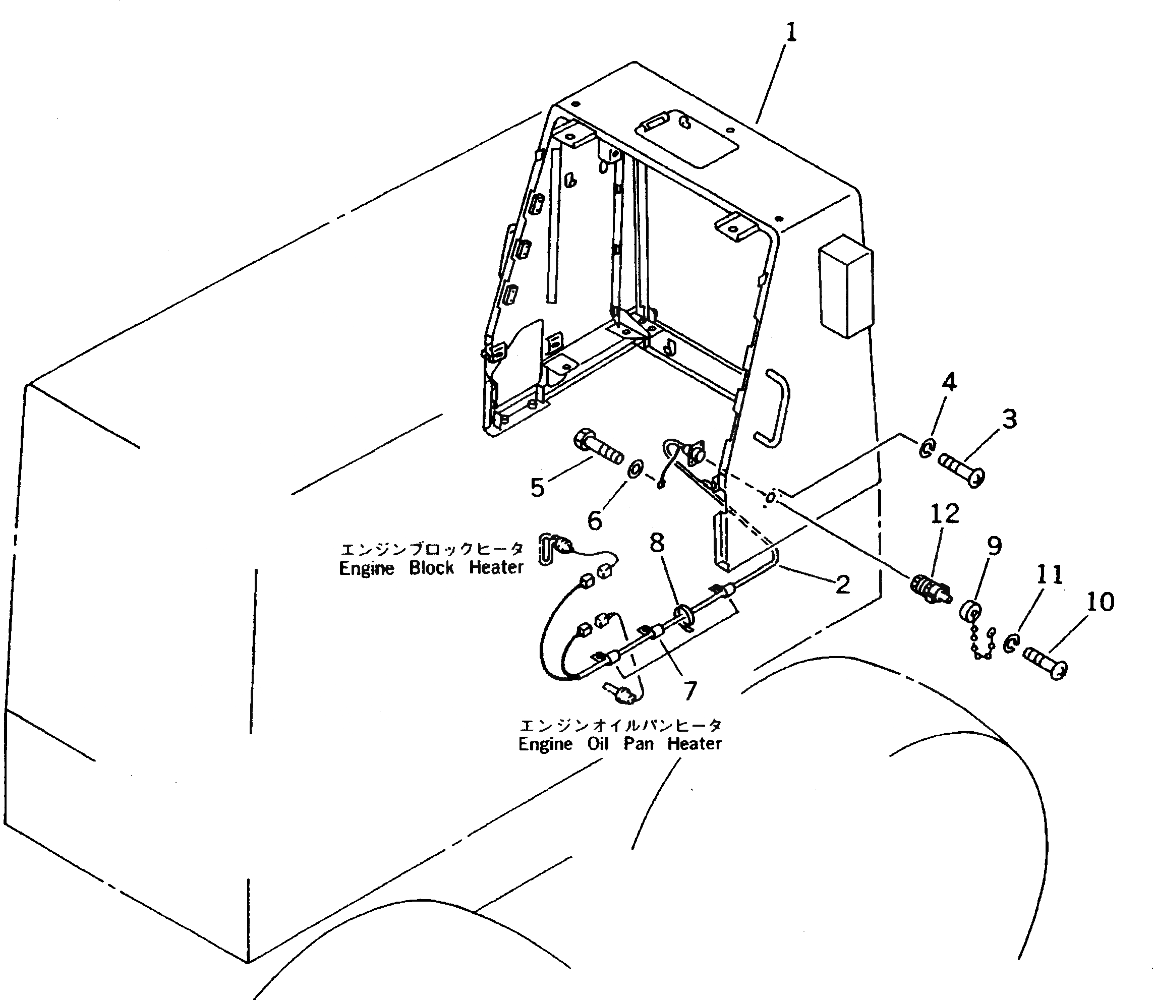 Схема запчастей Komatsu GD825A-2 - ОБОГРЕВ. МАСЛ. ПОДДОНА ЭЛЕКТРОПРОВОДКА (ХОЛОДН. МЕСТН. (A) СПЕЦ-Я.)(№-) КОМПОНЕНТЫ ДВИГАТЕЛЯ И ЭЛЕКТРИКА