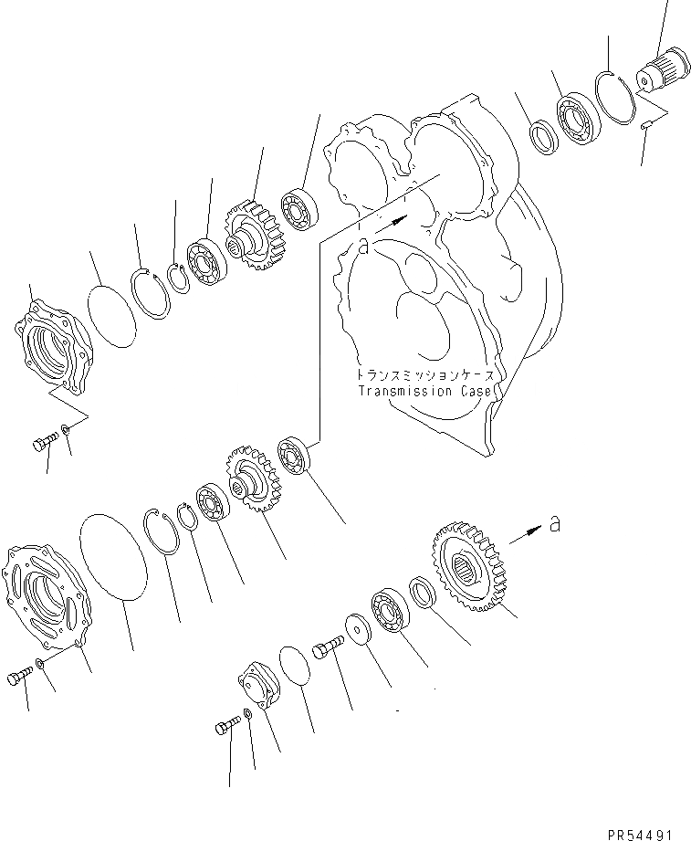 Схема запчастей Komatsu GD825A-2 - ТРАНСМИССИЯ (МЕХ-М ОТБОРА МОЩН-ТИ) (/)(№(9)-98) СИЛОВАЯ ПЕРЕДАЧА