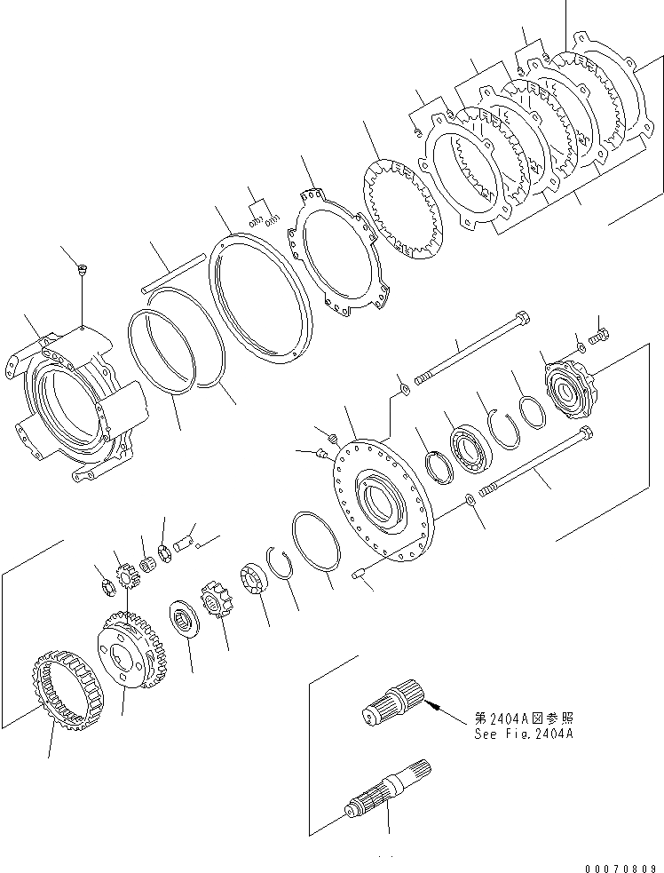 Схема запчастей Komatsu GD825A-2 - ТРАНСМИССИЯ (РЕВЕРС МУФТА)(№99-) СИЛОВАЯ ПЕРЕДАЧА