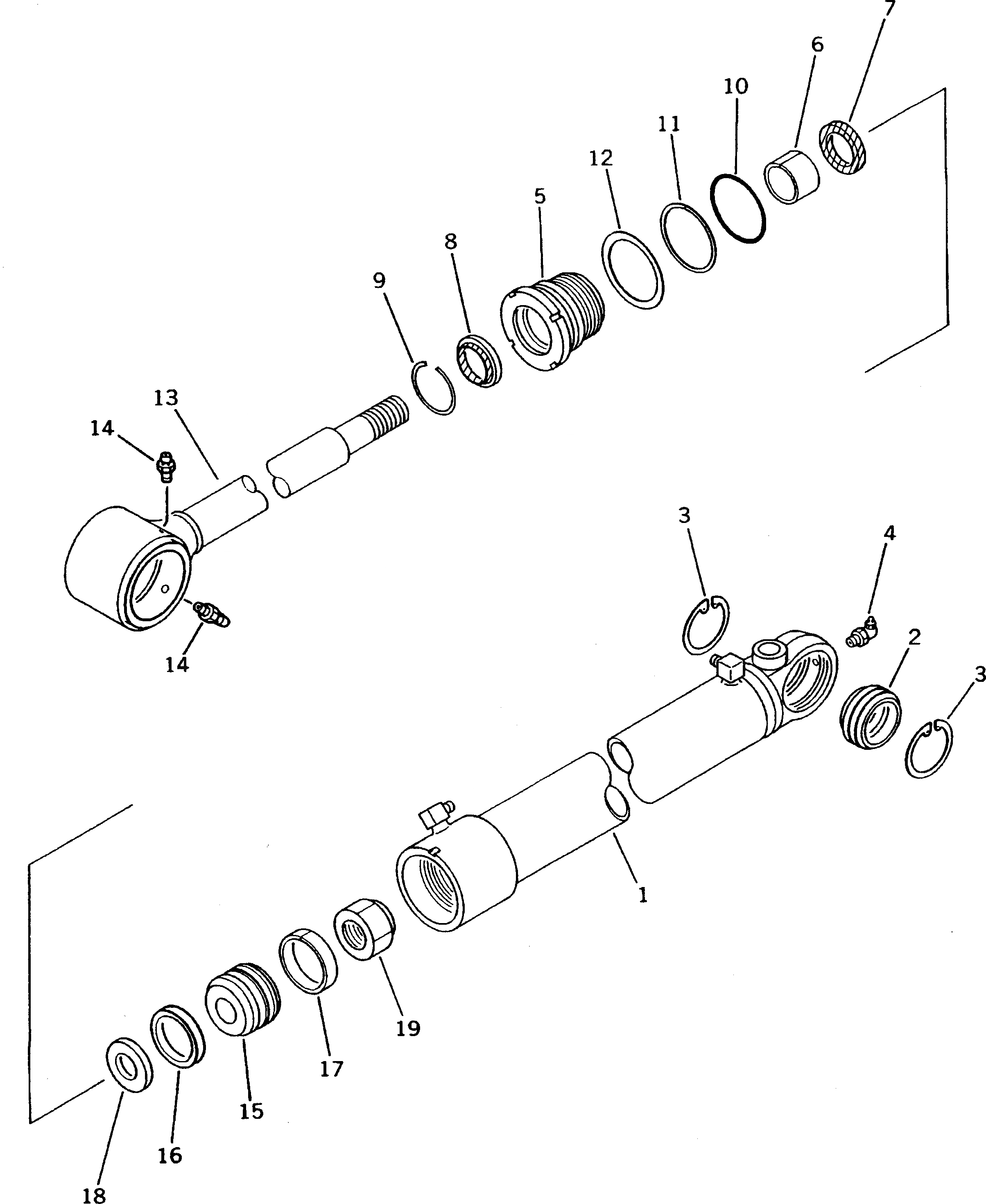 Схема запчастей Komatsu GD825A-2 - ЦИЛИНДР РУЛЕВ. УПР-Я СИЛОВАЯ ПЕРЕДАЧА