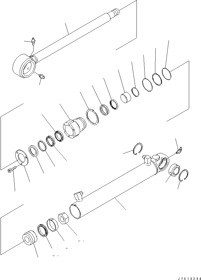 Схема запчастей Komatsu GD825A-2 - ЦИЛИНДР РУЛЕВ. УПР-Я(№7-) СИЛОВАЯ ПЕРЕДАЧА