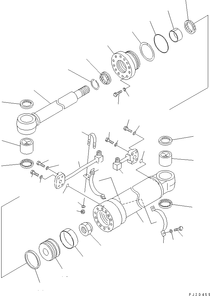 Схема запчастей Komatsu GD825A-2 - ЦИЛИНДР СОЧЛЕНЕНИЯ(№-) СИЛОВАЯ ПЕРЕДАЧА