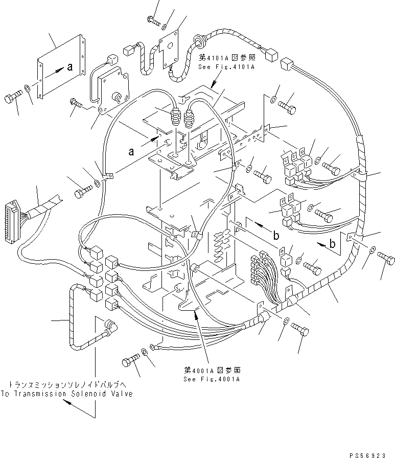 Схема запчастей Komatsu GD825A-2 - РЫЧАГ УПРАВЛ-Я ТРАНСМИССИЕЙ (ЭЛЕКТРИКА)(№-) СИСТЕМА УПРАВЛЕНИЯ
