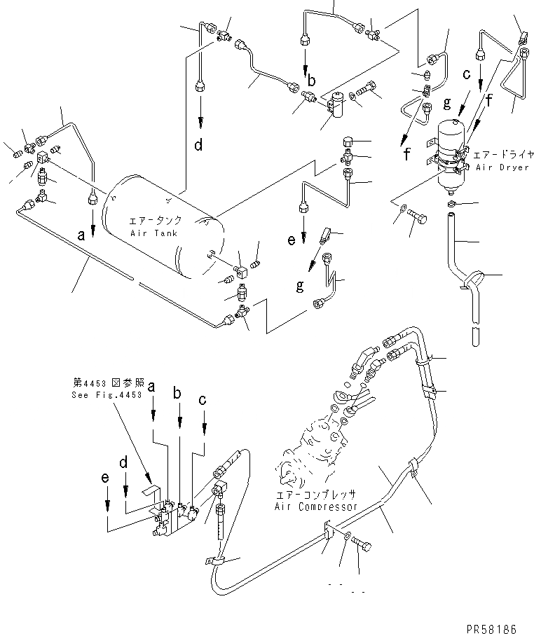 Схема запчастей Komatsu GD825A-2 - ВОЗДУХОВОД (/) (С ВОЗД. ВЛАГООТДЕЛИТЕЛЬ) (СПЕЦ-Я ДЛЯ БОЛЬШИХ ВЫСОТ.)(№-8) СИСТЕМА УПРАВЛЕНИЯ
