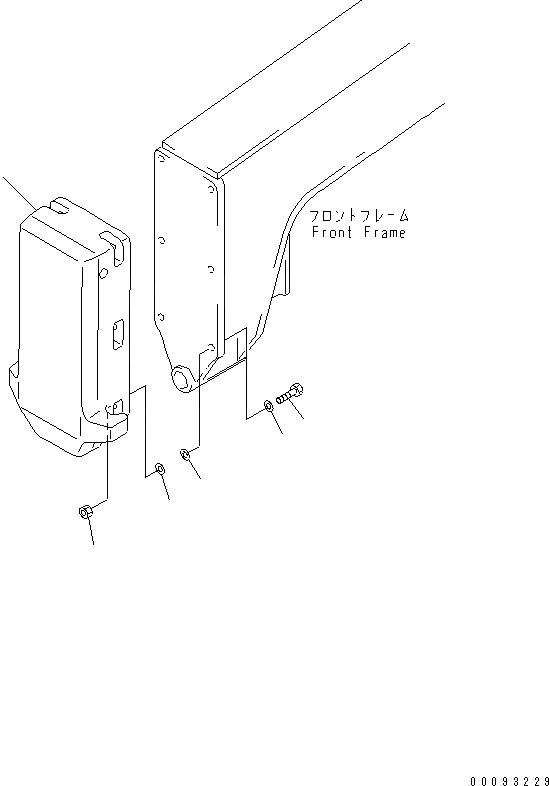 Схема запчастей Komatsu GD825A-2 - ПЕРЕДН. ГРУЗ РАМА И ЧАСТИ КОРПУСА