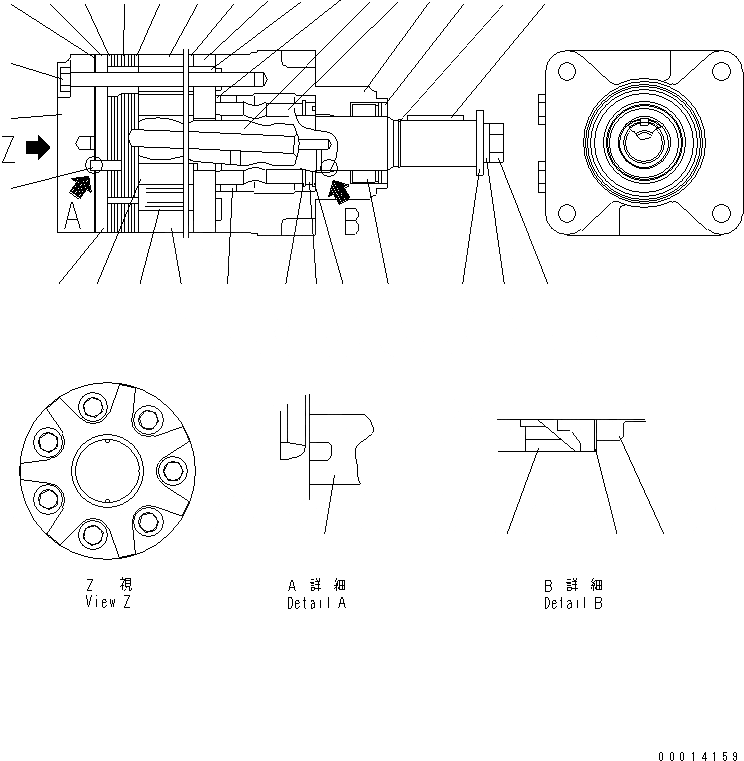 Схема запчастей Komatsu GD825A-2 - ГИДРАВЛ МОТОР(№-) ГИДРАВЛИКА