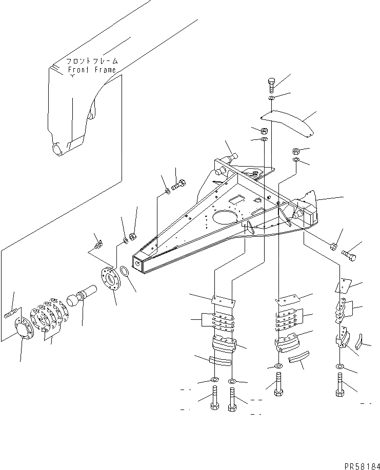 Схема запчастей Komatsu GD825A-2 - СЦЕПНОЕ УСТРОЙСТВО(№-) РАБОЧЕЕ ОБОРУДОВАНИЕ
