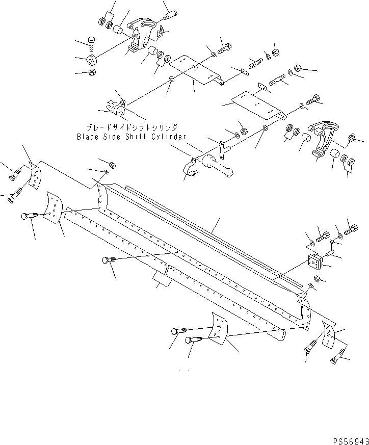 Схема запчастей Komatsu GD825A-2 - ОТВАЛ(№8-) РАБОЧЕЕ ОБОРУДОВАНИЕ
