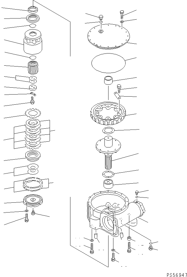 Схема запчастей Komatsu GD825A-2 - КОЛЬЦЕВ.РЕВЕРС ПРИВОД (/)(№-) РАБОЧЕЕ ОБОРУДОВАНИЕ