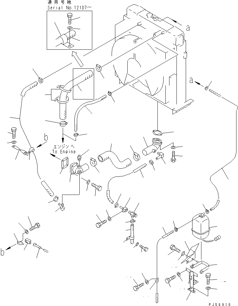 Схема запчастей Komatsu GD825A-2 - СИСТЕМА ТРУБ РАДИАТОРА(№-) КОМПОНЕНТЫ ДВИГАТЕЛЯ И ЭЛЕКТРИКА