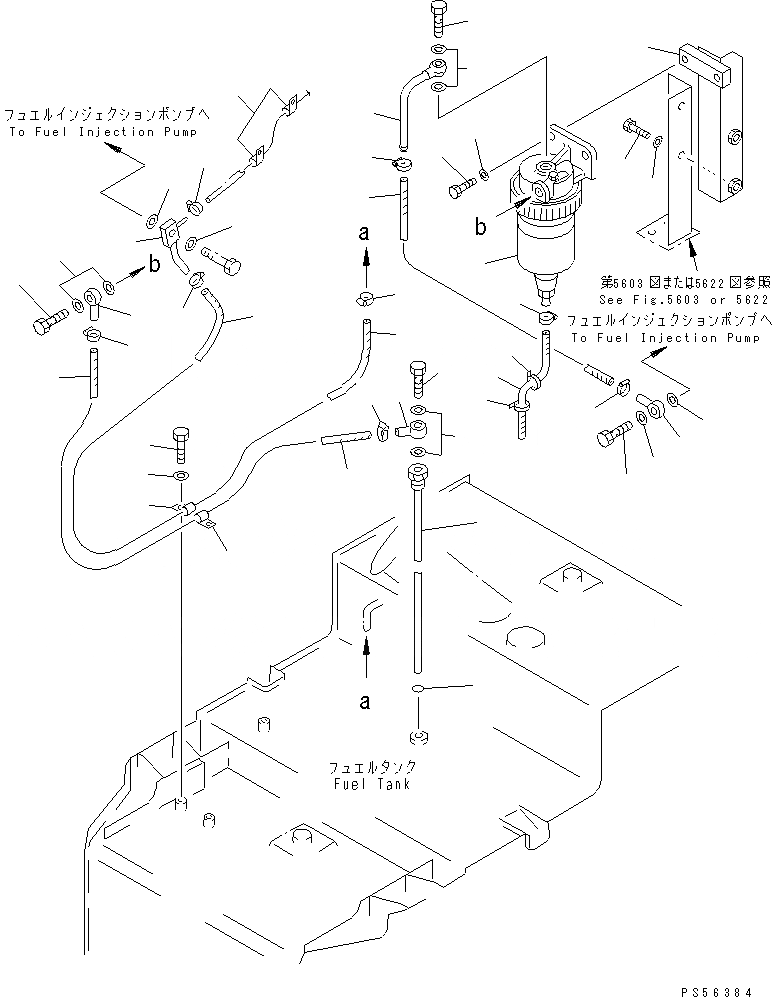 Схема запчастей Komatsu GD825A-2 - ТОПЛИВОПРОВОД. (С ВОДООТДЕЛИТЕЛЕМ) КОМПОНЕНТЫ ДВИГАТЕЛЯ И ЭЛЕКТРИКА