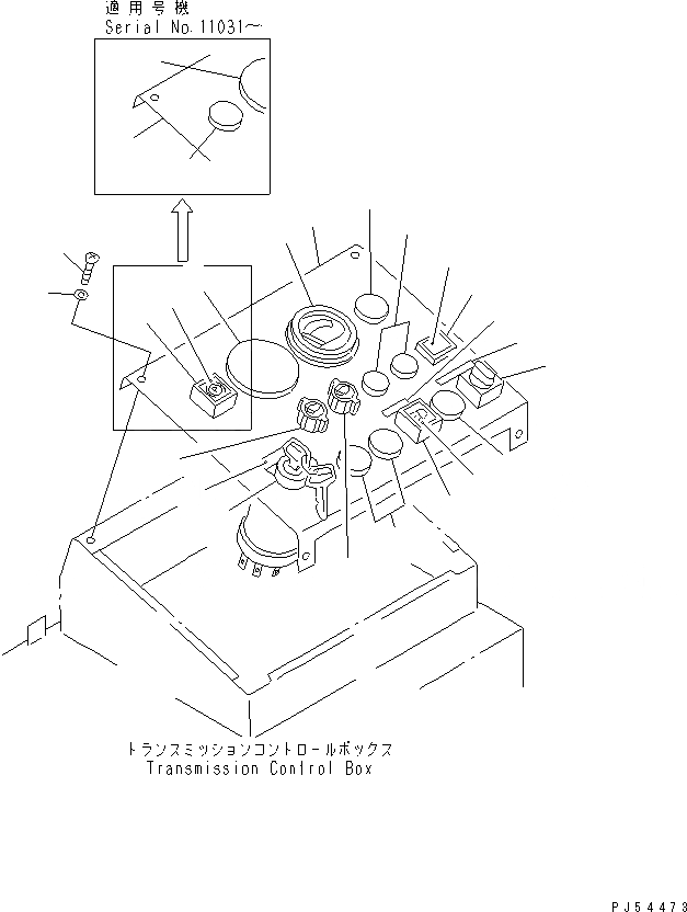 Схема запчастей Komatsu GD825A-2 - ПАНЕЛЬ ПРИБОРОВ КОМПОНЕНТЫ ДВИГАТЕЛЯ И ЭЛЕКТРИКА