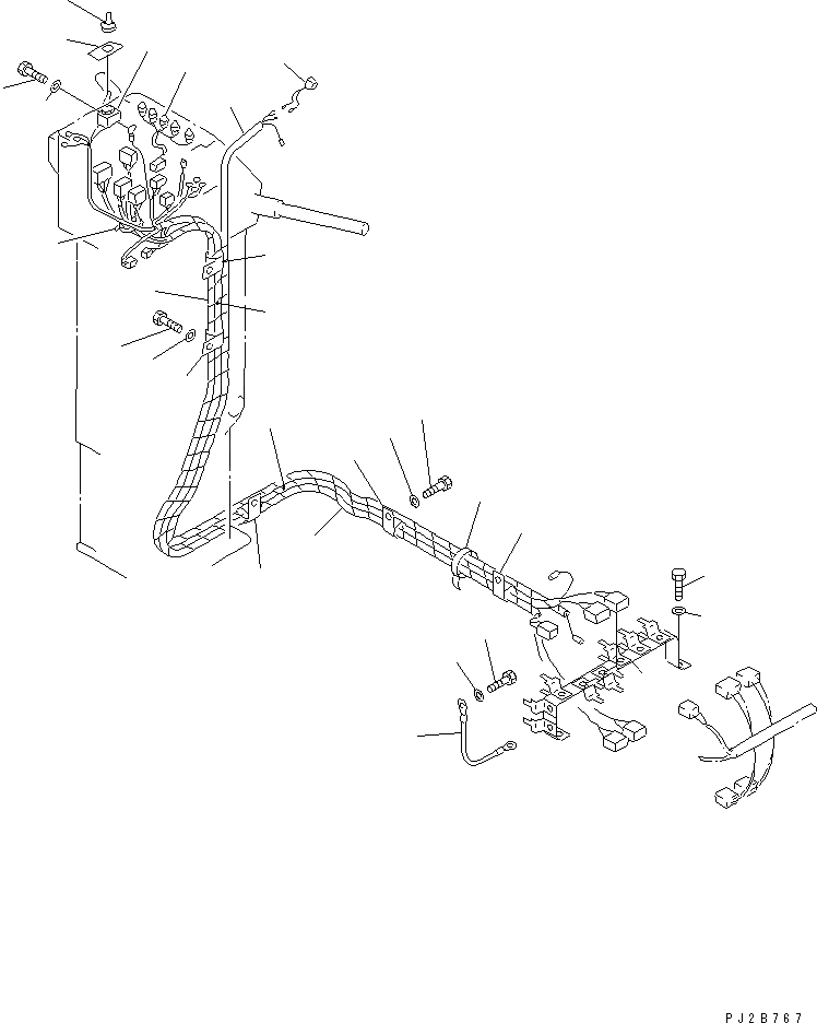 Схема запчастей Komatsu GD825A-2 - ЭЛЕКТРИКА (ЛИНИЯ ПАНЕЛИ МОНИТОРА)(№-.) КОМПОНЕНТЫ ДВИГАТЕЛЯ И ЭЛЕКТРИКА
