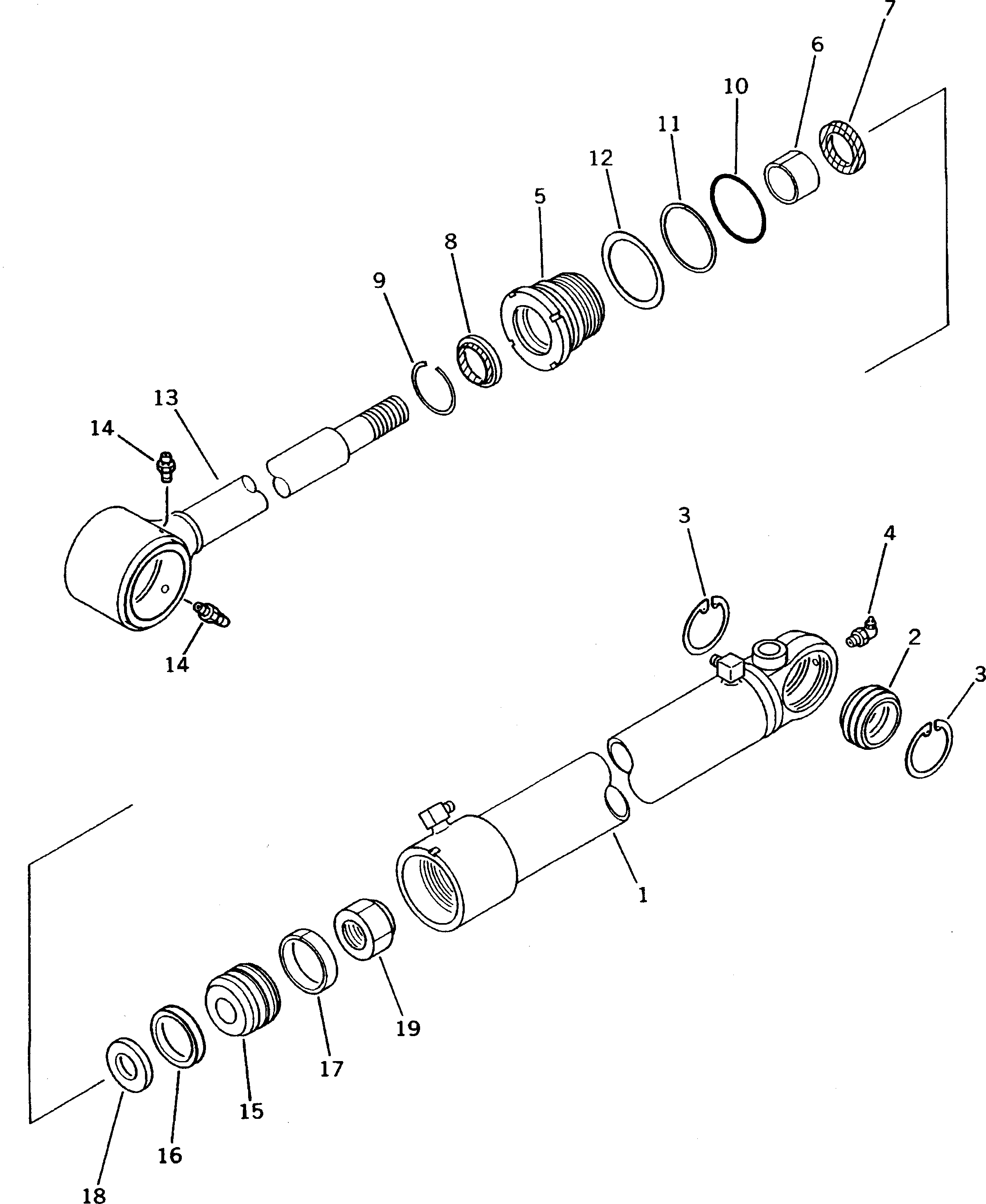 Схема запчастей Komatsu GD825A-2 - ЦИЛИНДР РУЛЕВ. УПР-Я СИЛОВАЯ ПЕРЕДАЧА