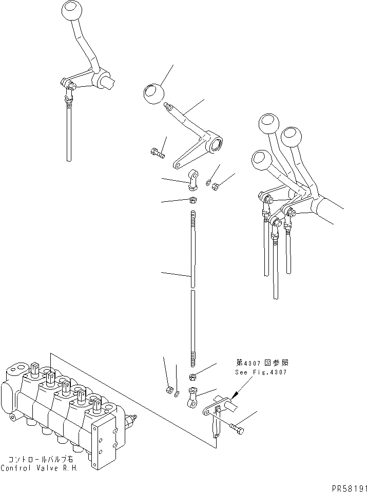 Схема запчастей Komatsu GD825A-2 - ОПЦ.AL РЫЧАГ УПРАВЛЕНИЯ РАБОЧИМ ОБОРУДОВАНИЕМ СИСТЕМА УПРАВЛЕНИЯ