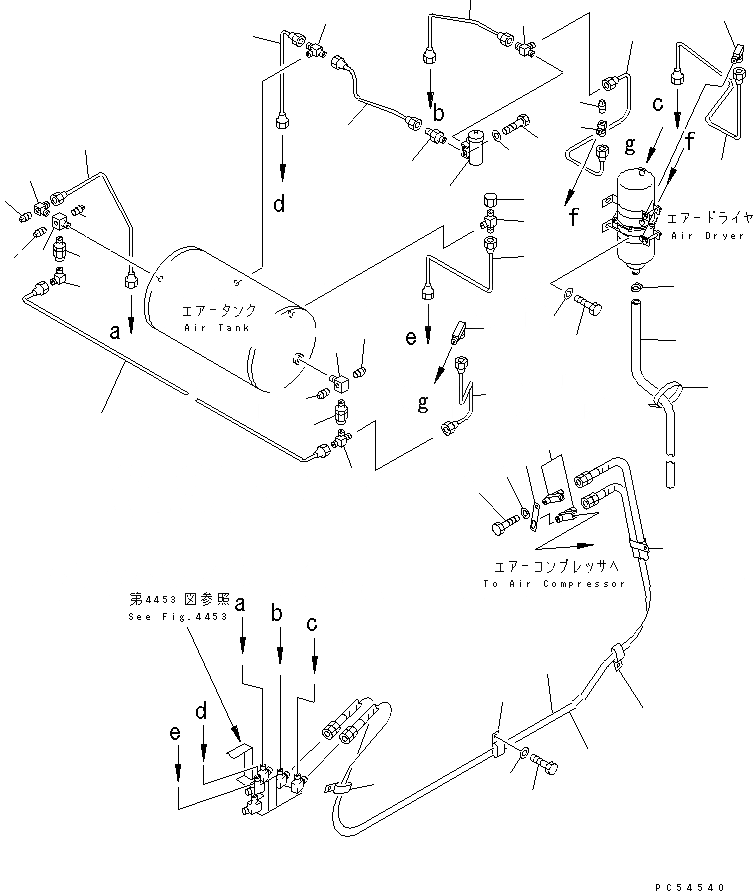 Схема запчастей Komatsu GD825A-2 - ВОЗДУХОВОД (/) (С ВОЗД. ВЛАГООТДЕЛИТЕЛЬ)(№-) СИСТЕМА УПРАВЛЕНИЯ