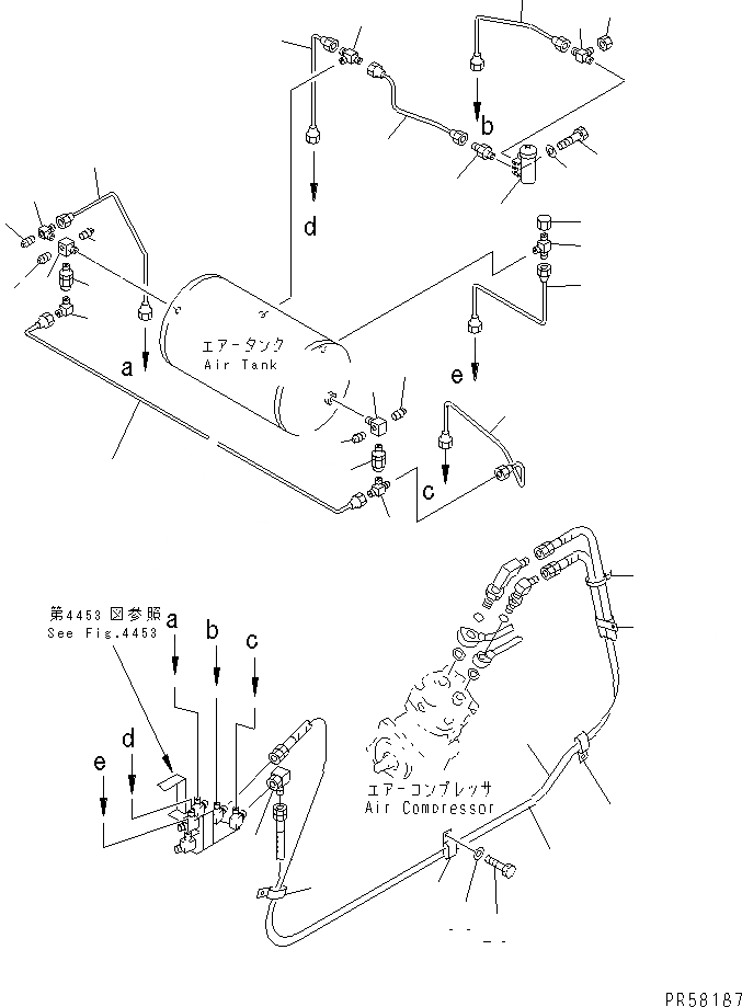 Схема запчастей Komatsu GD825A-2 - ВОЗДУХОВОД (/) (БЕЗ ВЛАГООТДЕЛИТЕЛЯ)(№-8) СИСТЕМА УПРАВЛЕНИЯ