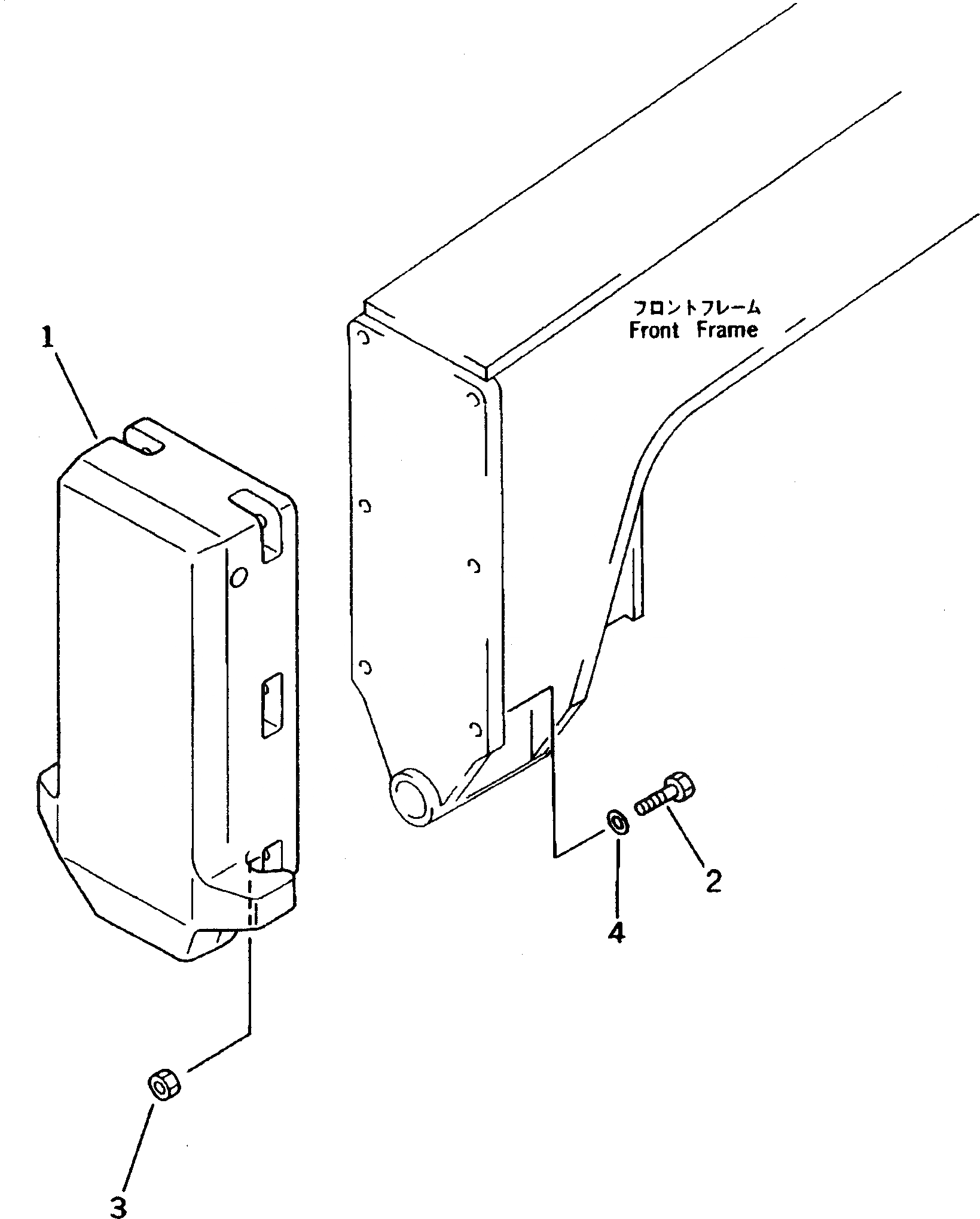 Схема запчастей Komatsu GD825A-2 - ПЕРЕДН. ГРУЗ РАМА И ЧАСТИ КОРПУСА