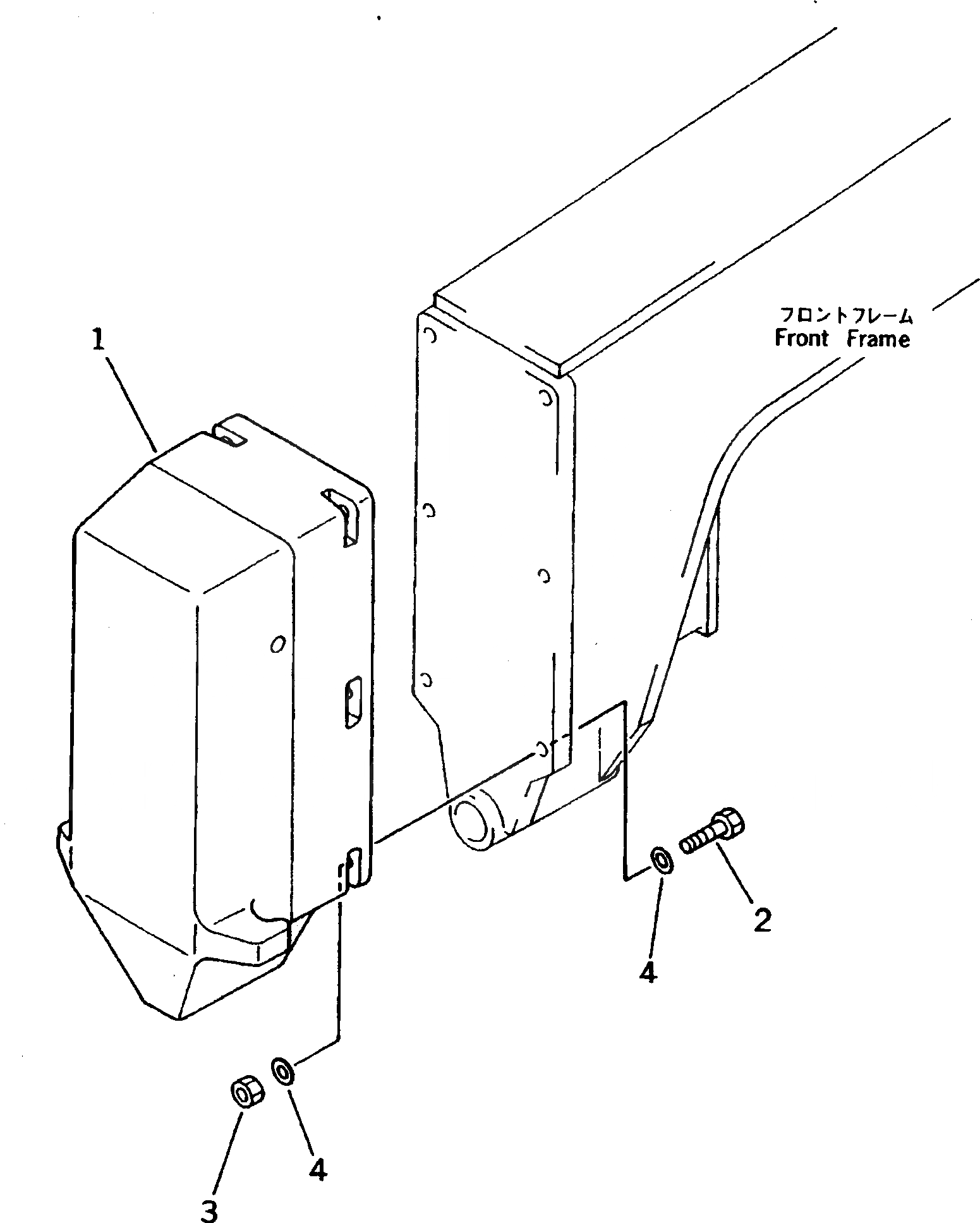Схема запчастей Komatsu GD825A-2 - ПЕРЕДН. ГРУЗ (ДЛЯ ЗАДН. РЫХЛИТЕЛЬ)(№-) РАМА И ЧАСТИ КОРПУСА