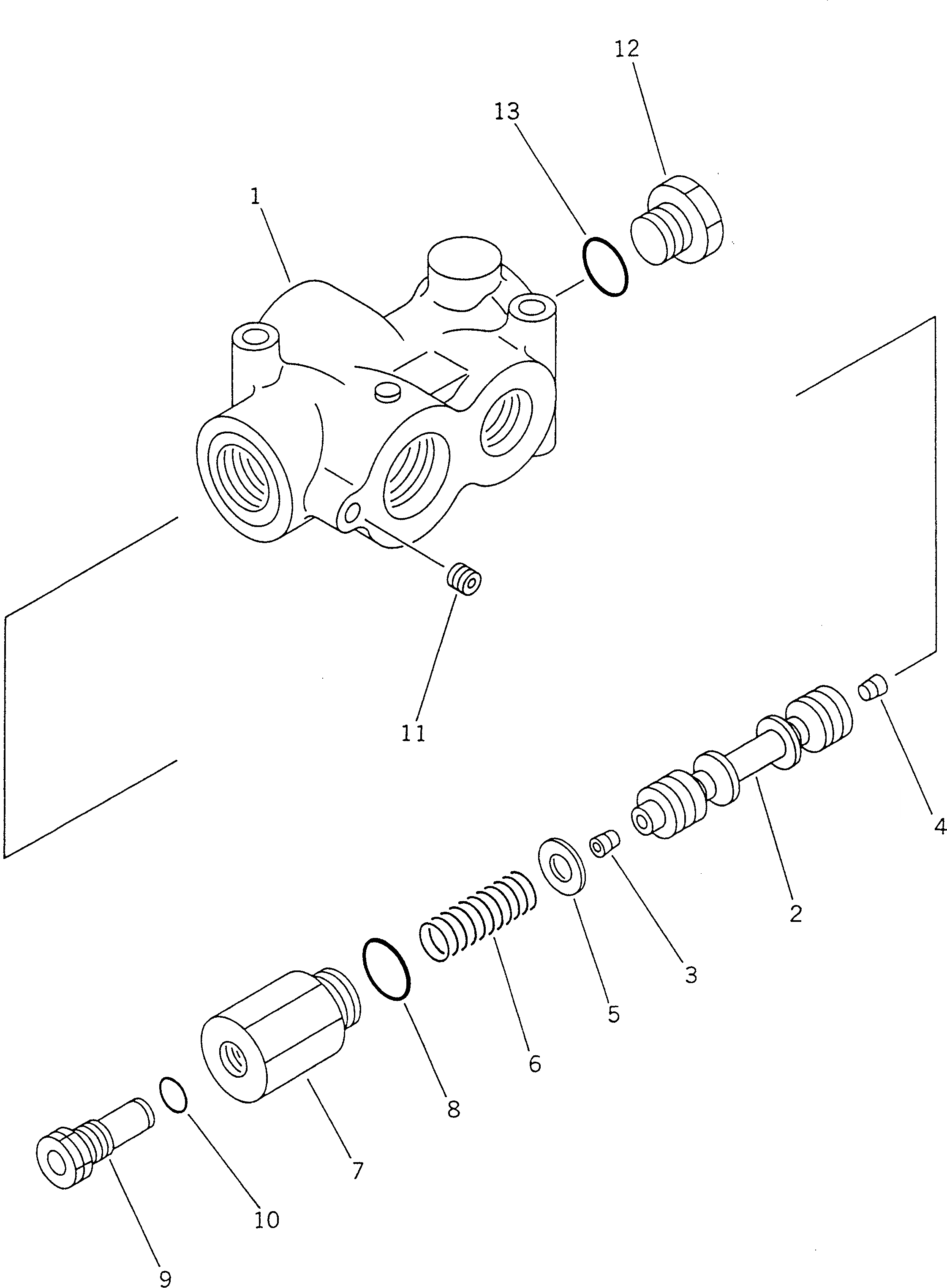 Схема запчастей Komatsu GD825A-2 - КЛАПАН УПРАВЛ-Я ПОТОКОМ ГИДРАВЛИКА