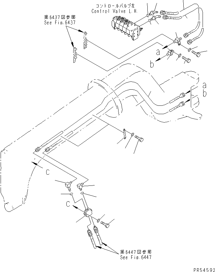 Схема запчастей Komatsu GD825A-2 - ГИДРОЛИНИЯ (ЦИЛИНДР НАКЛОНА ЛИНИЯ) (/) ГИДРАВЛИКА
