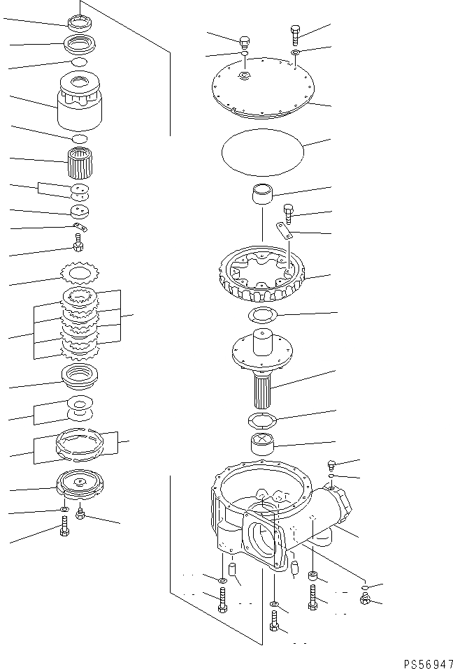 Схема запчастей Komatsu GD825A-2 - КОЛЬЦЕВ.РЕВЕРС ПРИВОД (/)(№-) РАБОЧЕЕ ОБОРУДОВАНИЕ