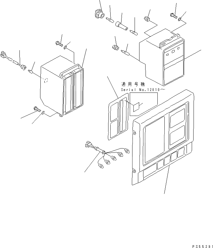 Схема запчастей Komatsu GH320-2 - ПАНЕЛЬ МОНИТОРА КОМПОНЕНТЫ ДВИГАТЕЛЯ И ЭЛЕКТРИКА
