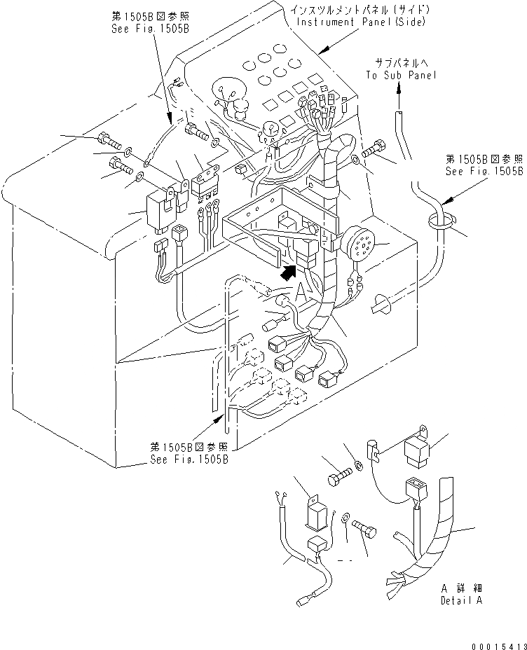 Схема запчастей Komatsu GH320-2 - ЭЛЕКТРИКА (ЛИНИЯ ПАНЕЛИ ПРИБОРОВ)(№9-) КОМПОНЕНТЫ ДВИГАТЕЛЯ И ЭЛЕКТРИКА