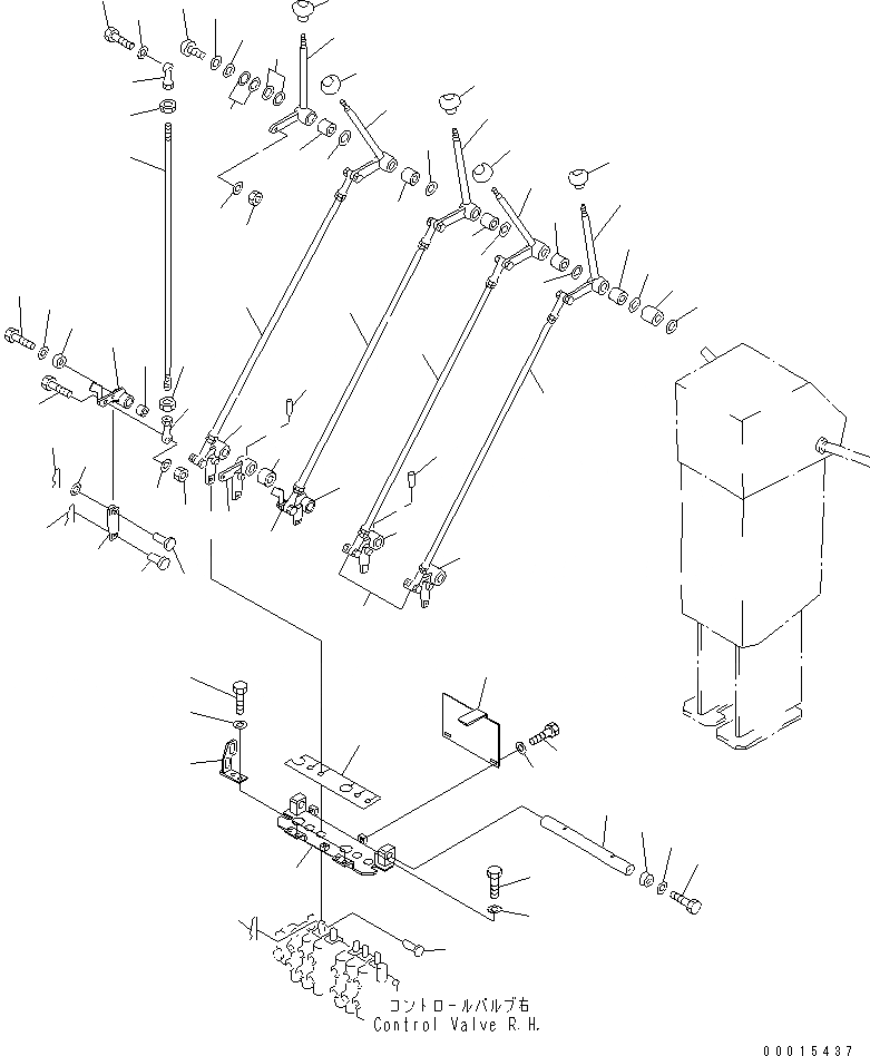 Схема запчастей Komatsu GH320-2 - ГИДРАВЛ РЫЧАГ УПРАВЛ-Я¤ ПРАВ.(№-) СИСТЕМА УПРАВЛЕНИЯ