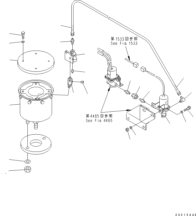 Схема запчастей Komatsu GH320-2 - ГИДРОЛИНИЯ СТОЯНОЧНОГО ТОРМОЗА (СПЕЦ-Я С АВТОМ. ТРАНСМИССИЕЙ)(№9-) СИСТЕМА УПРАВЛЕНИЯ