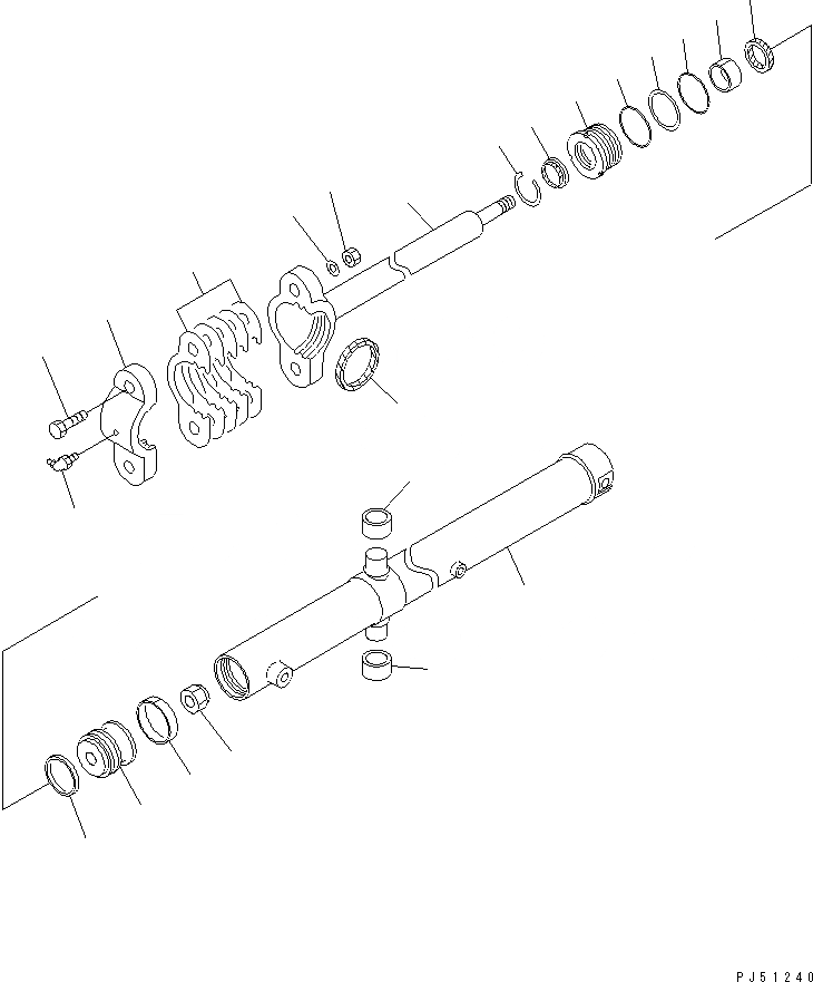 Схема запчастей Komatsu GH320-2 - ЦИЛИНДР ПОДЪЕМА ОТВАЛА(№-) ГИДРАВЛИКА