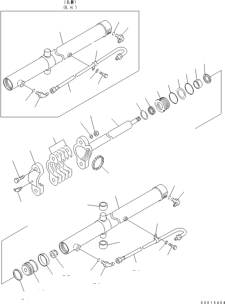 Схема запчастей Komatsu GH320-2 - ЦИЛИНДР ПОДЪЕМА ОТВАЛА(№7-) ГИДРАВЛИКА