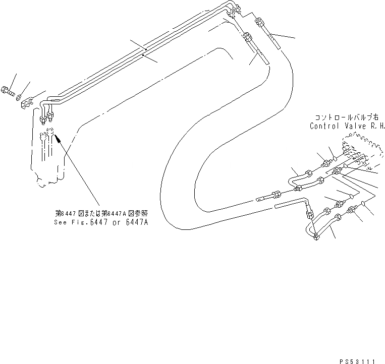 Схема запчастей Komatsu GH320-2 - ГИДРОЛИНИЯ (ГИДРАВЛ МОТОР ЛИНИЯ) (/) ГИДРАВЛИКА