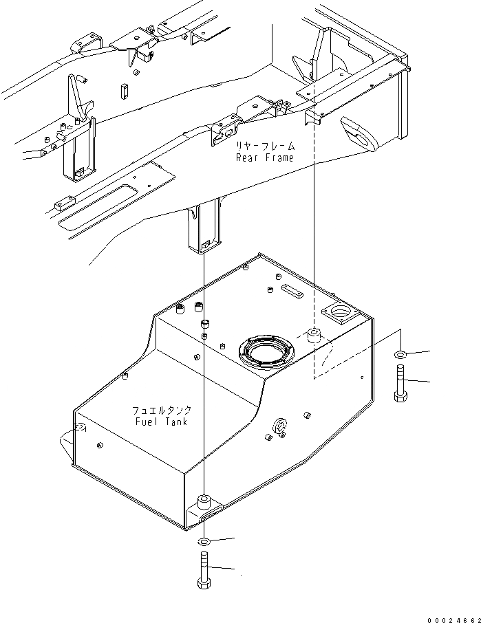 Схема запчастей Komatsu GH320-3 - ТОПЛИВН. БАК. (КРЕПЛЕНИЕ ТОПЛ. БАКА) ТОПЛИВН. БАК. AND КОМПОНЕНТЫ