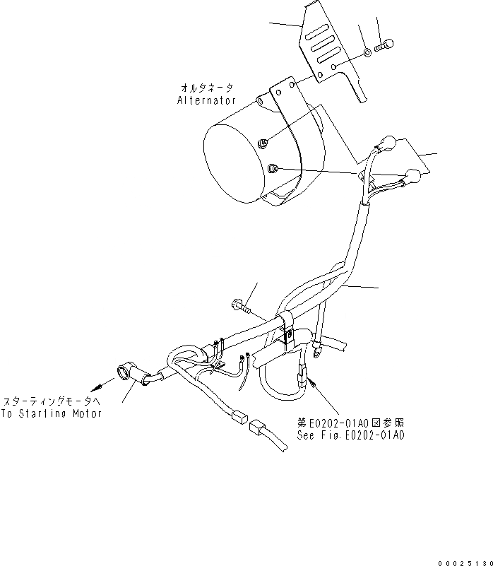 Схема запчастей Komatsu GH320-3 - ЗАДН. Э/ПРОВОДКА (A ГЕНЕРАТОР Э/ПРОВОДКА) ЭЛЕКТРИКА