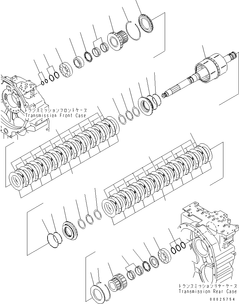 Схема запчастей Komatsu GH320-3 - ТРАНСМИССИЯ (ПЕРЕД. НИЗ. И РЕВЕРС) ТРАНСМИССИЯ
