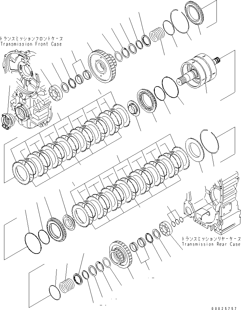 Схема запчастей Komatsu GH320-3 - ТРАНСМИССИЯ (ВЫХОД) ТРАНСМИССИЯ