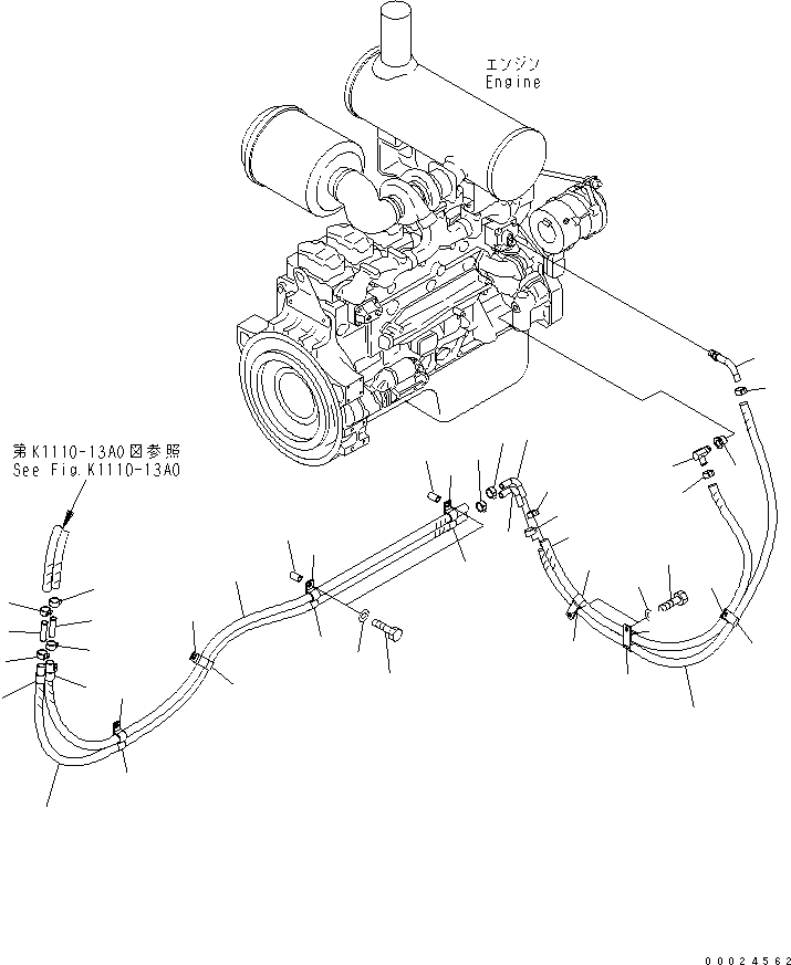 Схема запчастей Komatsu GH320-3 - ГИДР. ПРОВОД. ОБОГРЕВАТЕЛЯ (/) КАБИНА ОПЕРАТОРА И СИСТЕМА УПРАВЛЕНИЯ