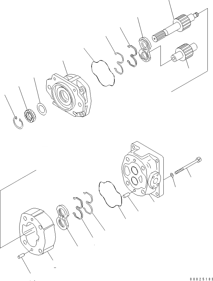 Схема запчастей Komatsu GH320-3 - ГИДРАВЛ ПРИВОД НАСОС ОСНОВН. КОМПОНЕНТЫ И РЕМКОМПЛЕКТЫ