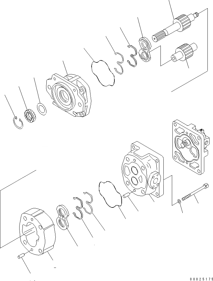 Схема запчастей Komatsu GH320-3 - ГИДРАВЛ ПРИВОД НАСОС (бЛОК. ДИФФЕРЕНЦИАЛА ТИП) (/) ОСНОВН. КОМПОНЕНТЫ И РЕМКОМПЛЕКТЫ