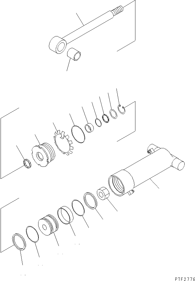 Схема запчастей Komatsu HFD807-1 - HINGED ВИЛЫ (ГИДРОЦИЛИНДР КОВША ВНУТР. ЧАСТИ) ДВОЙН. HINGED ВИЛЫ
