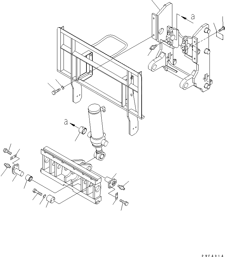 Схема запчастей Komatsu HFF1R1-1-AR - HINGED ВИЛЫ (РАМА) (ДЛЯ S/L/P-ТИП) HINGED ВИЛЫ (REACH ВИЛОЧНАЯ ТЕХНИКА)