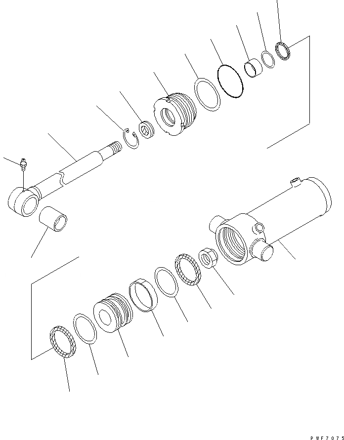 Схема запчастей Komatsu HFF253-1 - HINGED ВИЛЫ (ВНУТР. ЧАСТИ) (ЦИЛИНДР) HINGED ВИЛЫ (ДЛЯ TFV МАЧТА) (LEO-NXT)