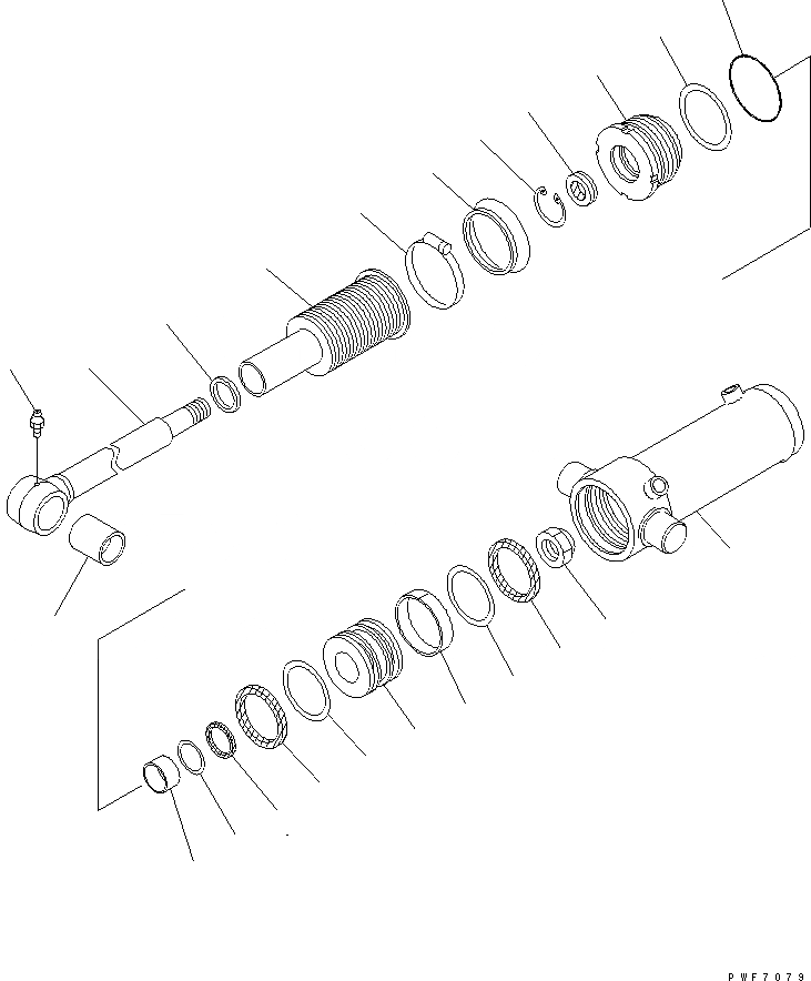 Схема запчастей Komatsu HFF253-1 - HINGED ВИЛЫ (ВНУТР. ЧАСТИ) (ЦИЛИНДР) (ГИДРОЦИЛИНДР КОВША BOOT) HINGED ВИЛЫ (ДЛЯ FREE VIEW МАЧТА) (LEO-NXT)